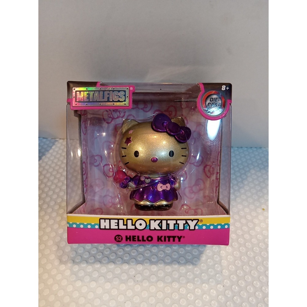 HELLO KITTY Sanrio Metalfigs Purple Diecast‎ Mini Figure